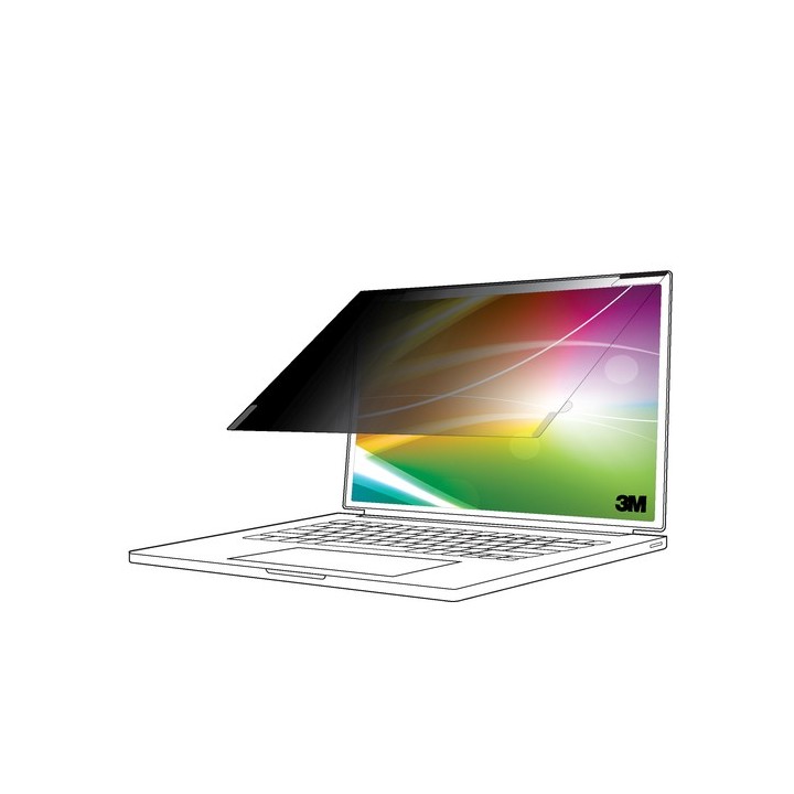 3M Bright Screen Privacy Filter - Filtro privacy notebook - adesivo - 13.3" - nero
