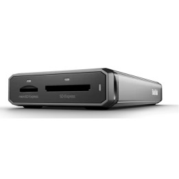 SanDisk PRO-READER Dual Card - Lettore di schede - 2 in 1 (SD Express, microSD Express, microSD UHS-I, microSDHC UHS-I, microSD