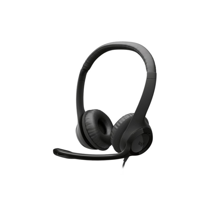 Logitech H390 - Cuffie con microfono - over ear - cablato - USB-C - nero