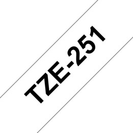 Brother TZe-251 - Adesivo standard - nero su bianco - Rotolo (2,4 cm x 8 m) 1 cassetta(e) nastro laminato - per Brother PT-D600