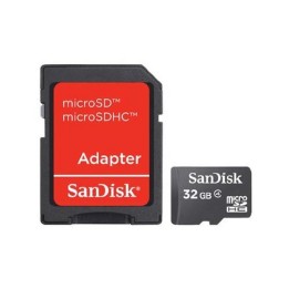 SanDisk - Scheda di memoria flash - 32 GB - Class 4 - microSDHC - nero