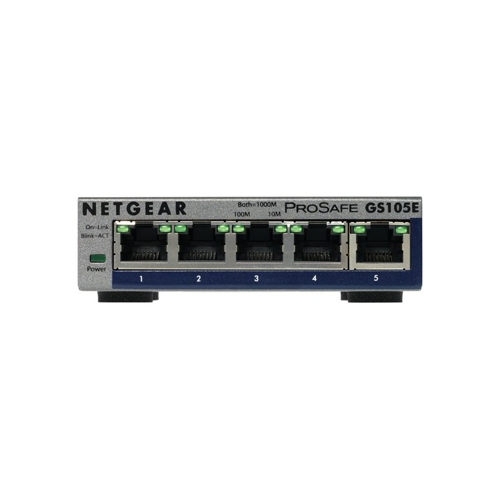 NETGEAR 5-Porte Gigabit Ethernet Plus Switch - Desktop, e Garanzia Limitata a Vita ProSAFE