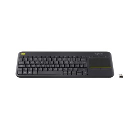 Logitech Wireless Touch Keyboard K400 Plus - Tastiera - senza fili - 2.4 GHz - Francese - nero