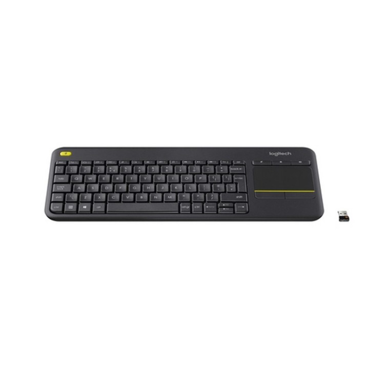 Logitech Wireless Touch Keyboard K400 Plus - Tastiera - senza fili - 2.4 GHz - Francese - nero