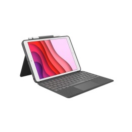 Logitech Combo Touch - Custodia tastiera e carta - con trackpad - retroilluminato - Apple Smart connector - QWERTY - Regno Unit