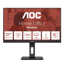AOC 27E3QAF - Monitor a LED - 27" - 1920 x 1080 Full HD (1080p) @ 75 Hz - IPS - 1000:1 - 4 ms - HDMI, VGA, DisplayPort - altopa