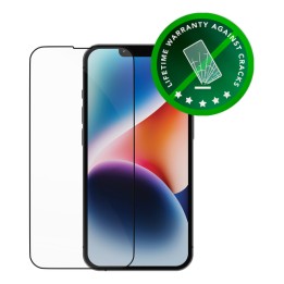 dbramante1928 Eco-shield - Protezione per schermo per telefono cellulare - colore telaio nero - per Apple iPhone 13, 13 Pro, 14