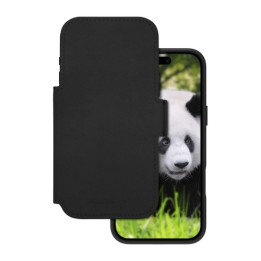 dbramante1928 Lynge - Flip cover per cellulare - Compatibilità MagSafe - pelle pieno fiore - nero - per Apple iPhone 17 Pro Max