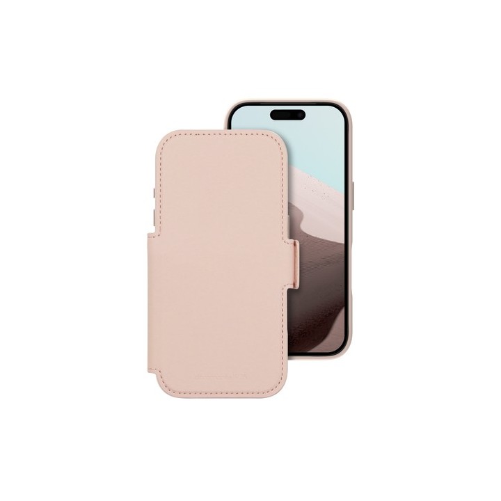 dbramante1928 Lynge - Flip cover per cellulare - Compatibilità MagSafe - ICON - sabbia rosa - per Apple iPhone 17 Pro