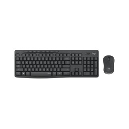 Logitech MK295 Silent - Set mouse e tastiera - senza fili - 2.4 GHz - QWERTZ - Tedesca - grafite