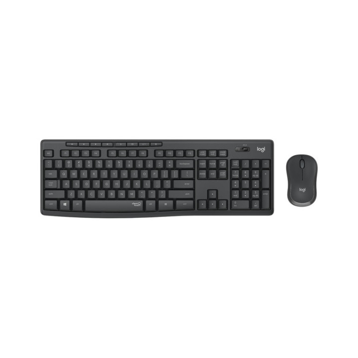 Logitech MK295 Silent - Set mouse e tastiera - senza fili - 2.4 GHz - QWERTZ - Tedesca - grafite