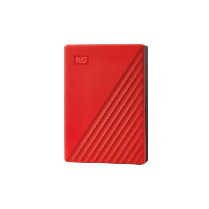 WD My Passport WDBR9S0060BRD - HDD - crittografato - 6 TB - esterno (portatile) - USB 3.2 Gen 1 - 256 bit AES - rosso