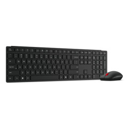 Lenovo Multi-Mode Pro Combo 6000 - Set mouse e tastiera - senza fili - 2.4 GHz, Bluetooth 5.3 - QWERTY - italiana - nero ecliss
