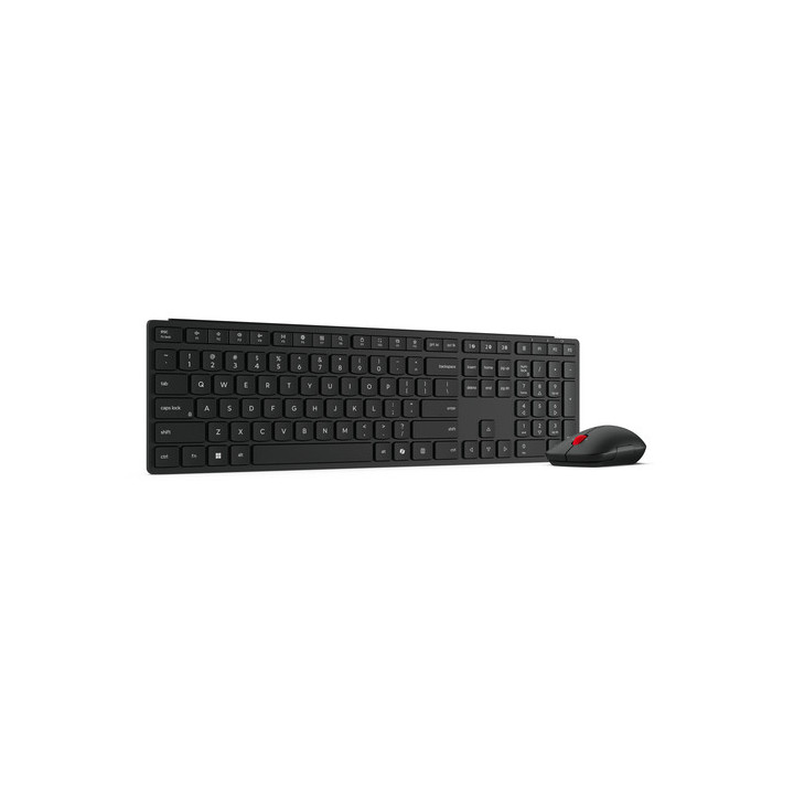 Lenovo Multi-Mode Pro Combo 6000 - Set mouse e tastiera - senza fili - 2.4 GHz, Bluetooth 5.3 - QWERTY - italiana - nero ecliss