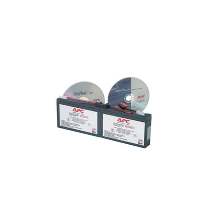 APC Replacement Battery Cartridge #18 - Batteria UPS - 1 batteria x - Piombo - nero - per P/N: AP1250RM, PS450, SC1500, SC250RM