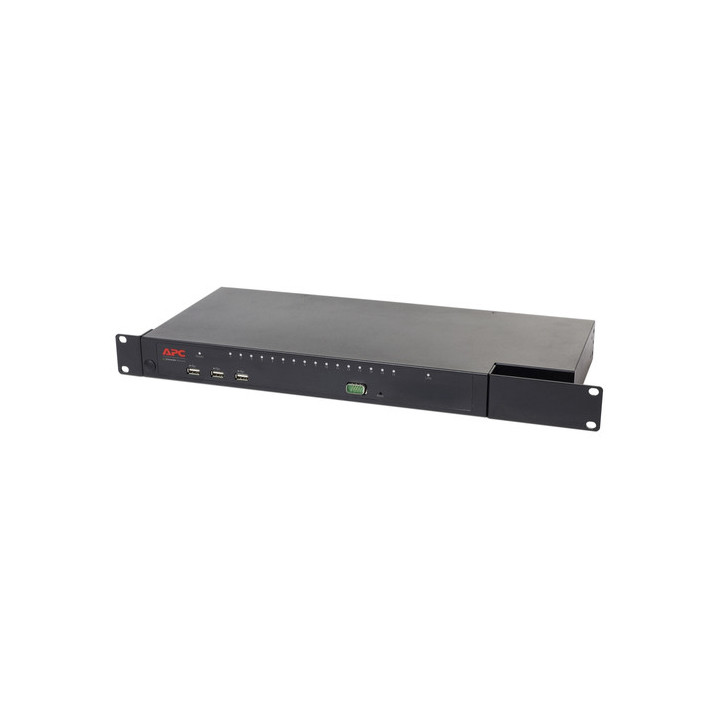 APC KVM1116R - Switch KVM - 1 utente locale - 1 utente IP - montabile su rack - per P/N: NBPD0150, SCL500RM1U, SMX3KR2UNCX145,