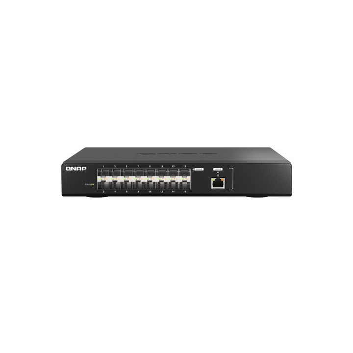 QNAP QSW-M5216-1T - Switch - gestito - 16 x 25 Gigabit SFP28 + 1 x 10 Gigabit Ethernet - montabile su rack