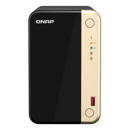 QNAP TS-264 - Server NAS - 2 alloggiamenti - SATA 6Gb/s - RAID 0, 1, 5, 6, 10, 50, JBOD, 60 - RAM 8 GB - 2.5 Gigabit Ethernet -