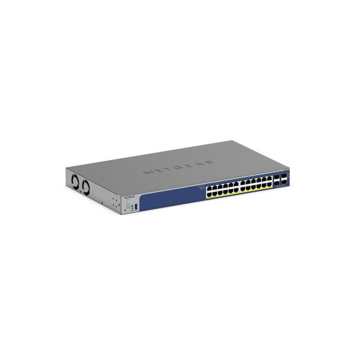 NETGEAR Smart GS728TXP - V3 - switch - L3 Lite - intelligente - 24 x 10/100/1000 (PoE+) + 4 x SFP+ - desktop, montabile su rack
