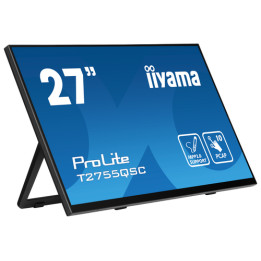 iiyama ProLite T2755QSC-B1 - Monitor a LED - 27" - touchscreen - 2560 x 1440 WQHD @ 75 Hz - IPS - 400 cd/m² - 1000:1 - 5 ms - H