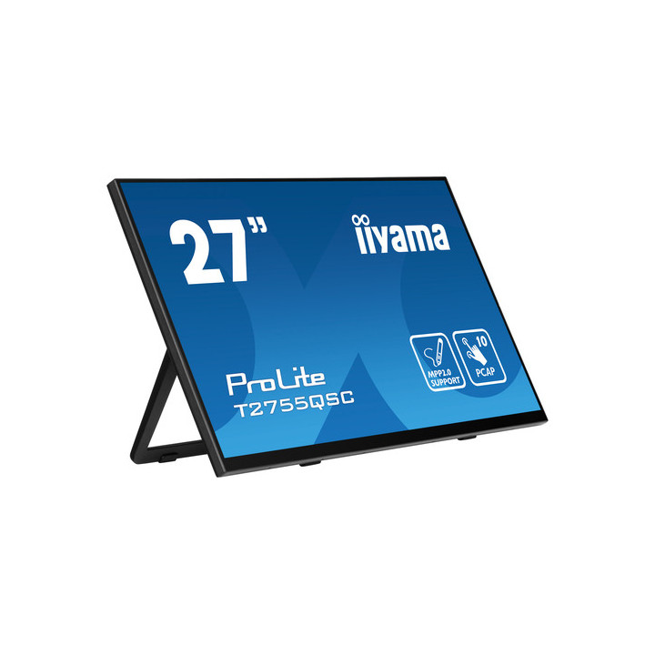 iiyama ProLite T2755QSC-B1 - Monitor a LED - 27" - touchscreen - 2560 x 1440 WQHD @ 75 Hz - IPS - 400 cd/m² - 1000:1 - 5 ms - H