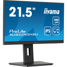 iiyama ProLite XUB2293HSU-B7 - Monitor a LED - 21.5" - 1920 x 1080 Full HD (1080p) @ 100 Hz - IPS - 300 cd/m² - 1000:1 - 1 ms -