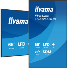 iiyama ProLite LH6575UHS-B2AG - 65" Categoria diagonale (64.5" visualizzabile) Display LCD retroilluminato a LED - segnaletica