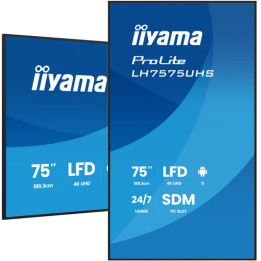 iiyama ProLite LH7575UHS-B2AG - 75" Categoria diagonale (74.5" visualizzabile) Display LCD retroilluminato a LED - segnaletica