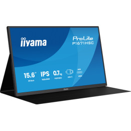 iiyama ProLite P1671HSC-B1 - Monitor a LED - 15.6" - telaio aperto - 1920 x 1080 Full HD (1080p) @ 60 Hz - IPS - 250 cd/m² - 10