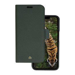 dbramante1928 New York - Flip cover per cellulare - pelle sostenibile pieno fiore con lavorazione a ciottoli - evergreen - per