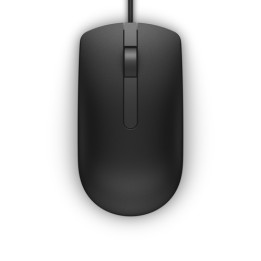 Dell MS116 - Mouse - ottica - 2 pulsanti - cablato - USB - nero