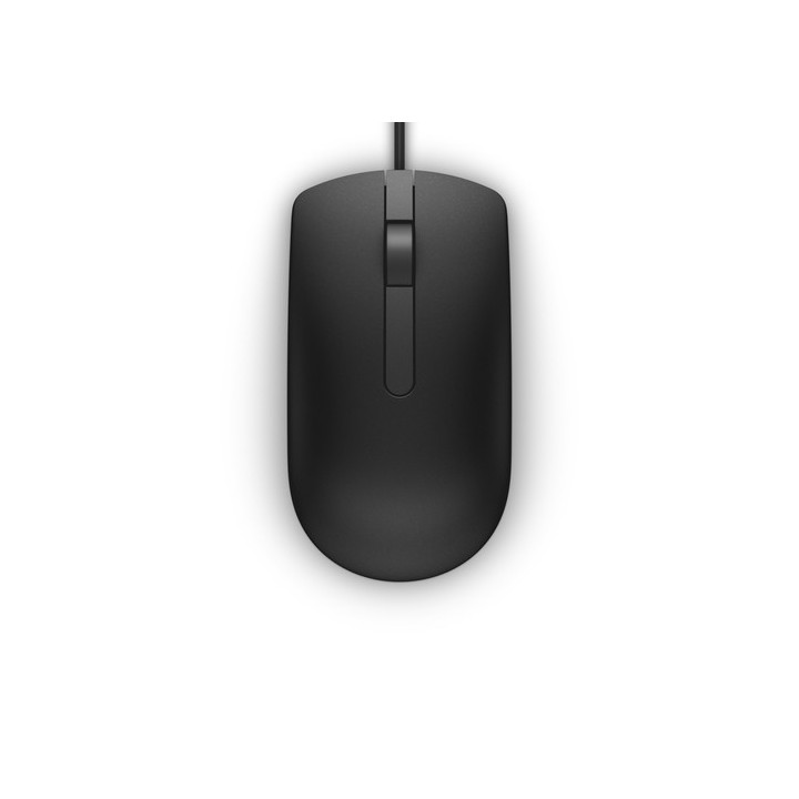 Dell MS116 - Mouse - ottica - 2 pulsanti - cablato - USB - nero