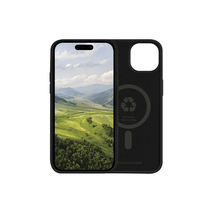 dbramante1928 Monaco - Cover per cellulare - Compatibilità MagSafe - plastica, silicone - nero notte - per Apple iPhone 13, 14,
