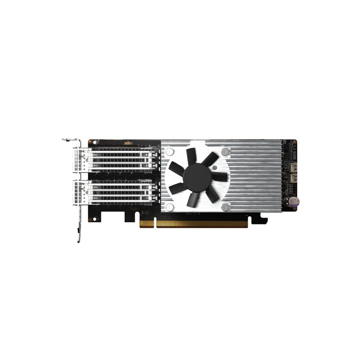 QNAP QXG-100G2SF-E810 - Adattatore di rete - PCIe 4.0 x16 profilo basso - 100 Gigabit QSFP28 x 2 - per QNAP TS-H2490FU