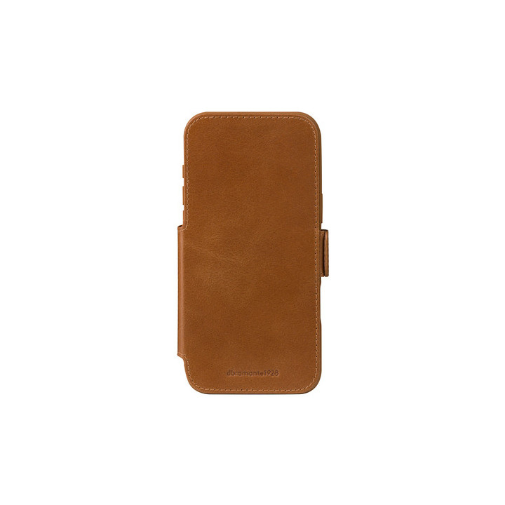 dbramante1928 Copenhagen - Flip cover per cellulare - pelle pieno fiore - tan - per Apple iPhone 17 Pro Max