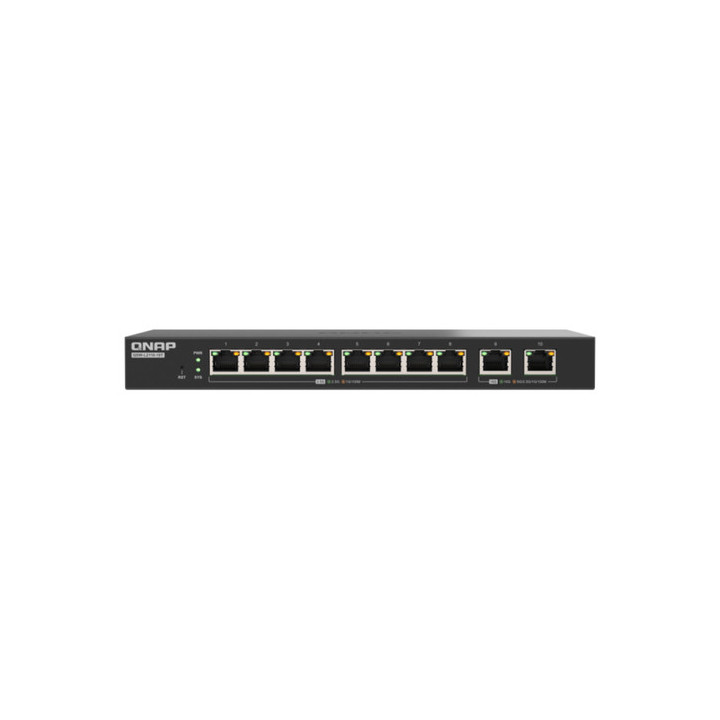 QNAP QSW-L2110-10T - Switch - gestito - 8 x 2.5GBase-T + 2 x 10 Gigabit Ethernet - desktop