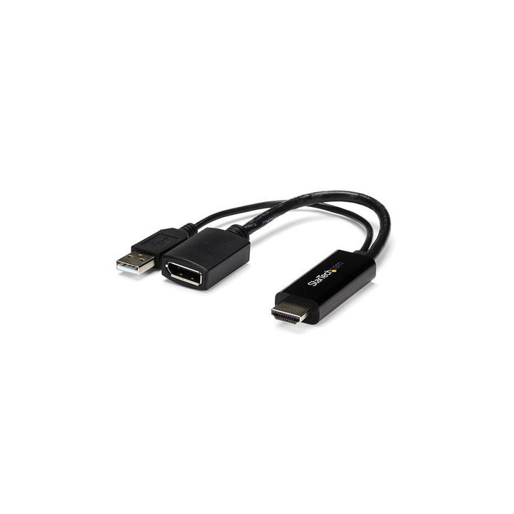 Startech Adattatore/Convertitore HDMI a DP alimentato via USB - 4K - Cavo adattatore - HDMI, USB (solo alimentazione) maschio a