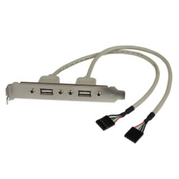StarTech.com Adattatore piastra slot USB A femmina 2 porte - Pannello USB - USB (F) a 5 pin in linea (F)