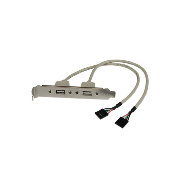 StarTech.com Adattatore piastra slot USB A femmina 2 porte - Pannello USB - USB (F) a 5 pin in linea (F)