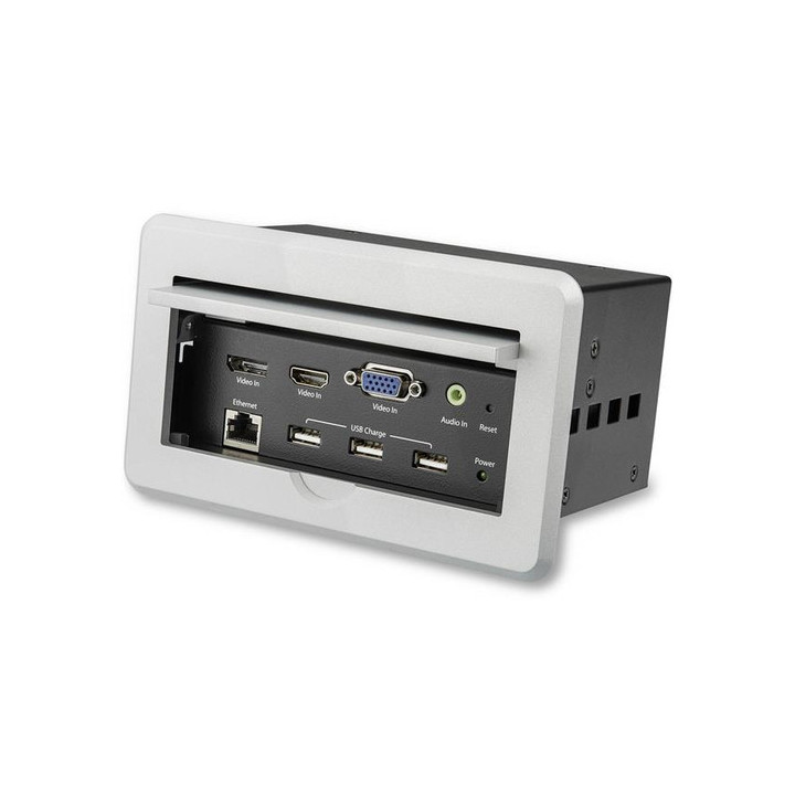 StarTech.com Box Connettività A/V Audio Video per sale conferenze - Ingressi HDMI / VGA / DisplayPort - 4K - Piano montaggio -