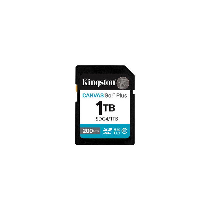 Kingston Canvas Go! Plus - Scheda di memoria flash - 1 TB - Video Class V30 / UHS-I U3 / Class10 - UHS-I SDXC