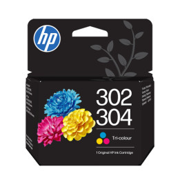 HP 302/304 Combo Pack - Confezione da 2 - pigmento nero, colore (ciano, magenta, giallo) - originale - cartuccia d'inchiostro -