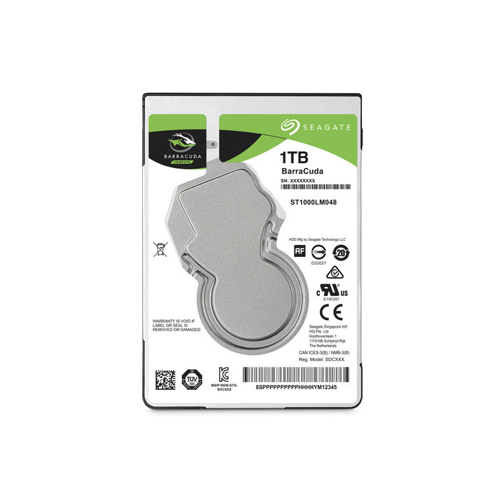 Seagate Guardian BarraCuda ST1000LM048 - HDD - 1 TB - interno - 2.5" - SATA 6Gb/s - 5400 rpm - buffer: 128 MB