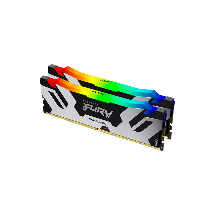Kingston FURY Renegade RGB - DDR5 - kit - 96 GB: 2 x 48 GB - DIMM 288-PIN - 6400 MT/s / PC5-51200 - CL32 - 1.4 V - senza buffer