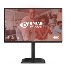 AOC 24E4CV - Monitor a LED - 24" (23.8" visualizzabile) - 1920 x 1080 Full HD (1080p) @ 120 Hz - IPS - 300 cd/m² - 1500:1 - 4 m