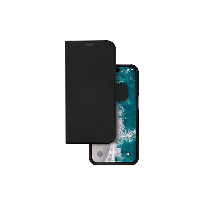 dbramante1928 Stockholm - Flip cover per cellulare - poliuretano (PU), plastica - nero - per Apple iPhone 13, 14, 15, 16e, 17e