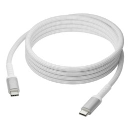 dbramante1928 re-charge it - Cavo USB - USB-C (M) a USB-C (M) - 2 m - braided, fino a 100W di potenza di ricarica - bianco