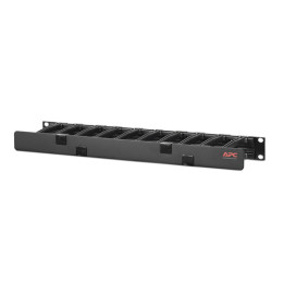 APC Horizontal Cable Manager Single-Sided with Cover - Kit gestione cavo rack - nero - 1U - 19" - Compatibile TAA - per P/N: AR