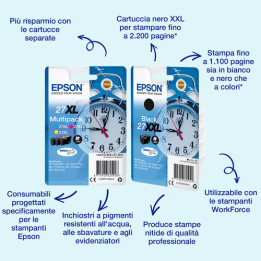 Epson 27XL - 17.7 ml - XL - nero - originale - cartuccia d'inchiostro - per WorkForce WF-3620, WF-3640, WF-7110, WF-7210, WF-76
