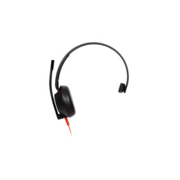 Poly Blackwire 5210 Monaural USB-C Headset +3.5mm Plug +USB-C/A